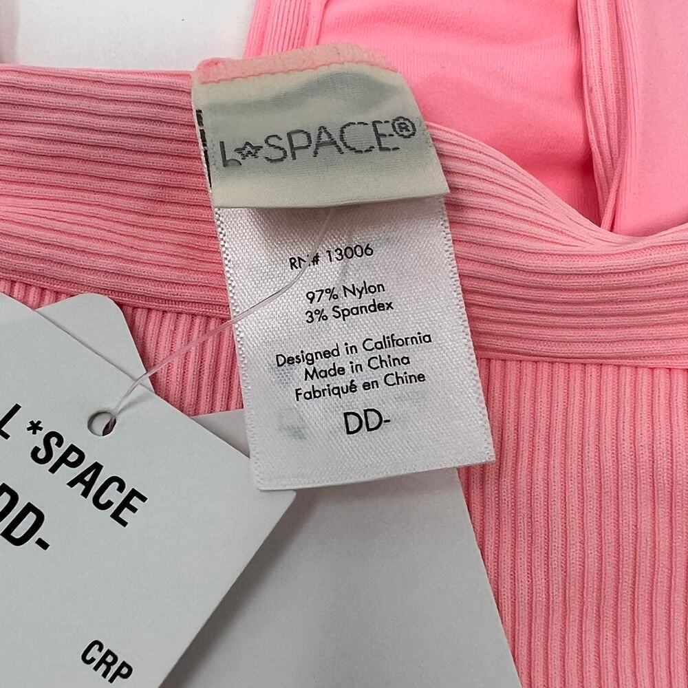 LSpace Lee Lee Bikini Top Pink Size DD NWT - Picture 6 of 6